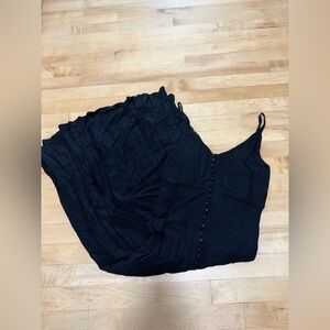 Lira Black Button Down Dress